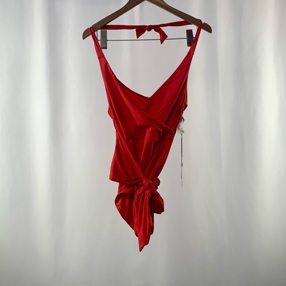 NWT Onia Elena Halter One Piece Swimsuit in Red Rock Size Small - Picture 2 of 7